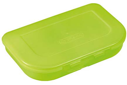 Herlitz Brotdose grün, mit 2 Fächern – Kunststoff-Lunchbox für Kinder, spülmaschinenfest & BPA-frei, passend für Herlitz Schulranzen