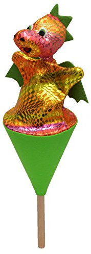 MUBRNO 13478B Drache-Regenbogen Tütenkasper, Mehrfarbig, 20 cm
