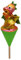 MUBRNO 13478B Drache-Regenbogen Tütenkasper, Mehrfarbig, 20 cm