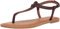 Amazon Essentials Sandalo Infradito Casual con Cinturino alla Caviglia Donna, Marrone, 42 EU