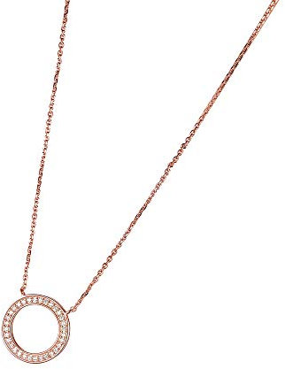 DOOSTI Damen Halskette mit Anhänger 925/- Silber Rosegold vergoldet