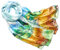 Prettystern Damen langer Damen Seidenschal Malerei Kunstdrucke Art Silk Scarf Van Gogh - Weizenfeld mit Zypressen P943