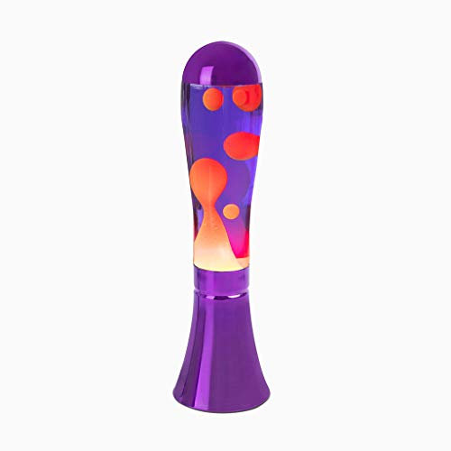 Balvi Lampe Lava Magma Couleur Violet Lave Rouge Ampoule Incluse Aluminium/Verre 45cm
