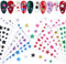 UFLF 10 Blatt Sterne Nagelsticker Glitzer Nagelaufkleber Selbstklebend Nail Art Stickers Nagel Abziehbilder Nageltattoos DIY Nageldesign Nageldeko, 10 Farben