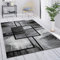 Paco Home Teppich Wohnzimmer Vintage Kurzflor Schlafzimmer Geometrisches Design Modern, Grösse:240x340 cm, Farbe:Grau 4