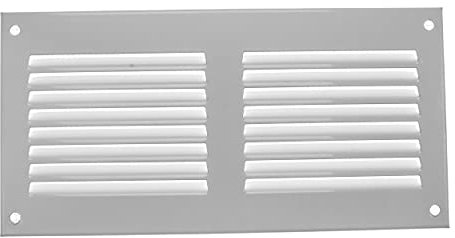 Vent Systems 20 x 10 cm cubiertas para rejilla de ventilación – Blanco – Rejilla de retorno de aire de metal con protección integrada contra plagas