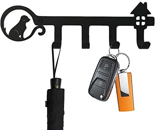 shajiahao Wand-Schlüsselanhänger,Tier Kreative Schlüsselhaken,Wand-Schlüsselhalter Organizer,Schlüsselbrett Metall mit Schrauben,zum Aufhängen von kleinen Accessoires und Hausschlüsseln (Hund)