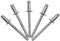 Lot de 100 rivets aveugles en acier inoxydable 4,0 x 8 mm à tête bombée DIN 7337 A2 avec mandrin rainuré (100, 4,0 x 8 mm)