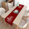 Ldygrunzhy Table Runners,Hellroter Niedlicher Schneemann-Weihnachtsbaum,Botanische Kunst,Für Hochzeitsfeier,Heimdekoration,Esstisch,Couchtisch,Bild,33X200Cm