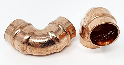 Coude cuivre pré-soudé 15 mm - Lot de 2