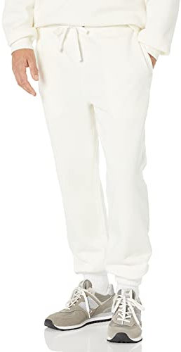Amazon Essentials Pantalon de Survêtement Serré Aux Chevilles, Coupe Décontractée (Grandes Tailles Disponibles) Homme, Coquille D’œuf, XL