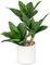 37 cm grandes plantas suculentas artificiales en maceta, 3 piezas de agave en maceta, suculentas artificiales en maceta, decoración de suculentas en maceta de aloe yuca real para el hogar, oficina,