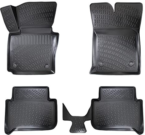 Matnamis 3D Auto Gummimatten Set für VW Touran 1 Baujahr 2003-2015 Passgenaue Fußmatten 4-teilig Allwetter, Antirutschmatten Auto PKW-Fußraummatten Extra Hoher