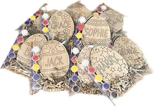 Paint your own personalised Easter Egg Packs. Childrens DIY Favours. Kids Paint Kit Easter Craft. Party Bag Fillers