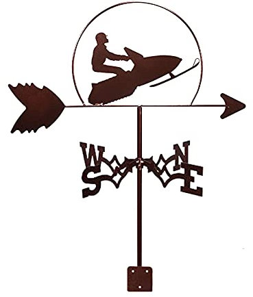 CAZARU Wetterfahne Schwein Leuchtturm Schlittenauto Wetterfahne Edelstahl Windrichtungsanzeiger Wetterhahn Richtungsanzeiger Gartenpfahl Art Decor