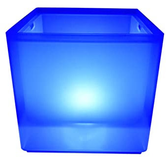 MEGCI Led Ice Bucket Transparent Square Ice Bucket Led Light Up Champagne Beer Wine Bucket For Champagne Party/home/bar