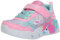 Skechers Girls, Zapatillas Niñas, Pink Sparkle Mesh Turquoise Trim, 35 EU