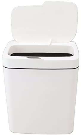 Poubelle Automatique 18L Capteur de Mouvement Poubelle Intelligente avec Couvercle, Petite Poubelle en Plastique Poubelle Automatique pour Salle de Bains Chambre Bureau à Domicile