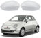 Oplatool Coppia Calotte Specchietto Retrovisore Compatibile con Fiat 500 500C 500E 2007-2024, 1 Paio Tappi per Specchietto Retrovisore Auto, 735452185 735452186