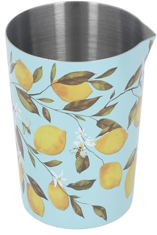 DAUZ Bartending Glass, Barware Rust Resistant Easy Cleaning 304 Stainless Steel Cocktail Mixing Glass Vintage Printing for Home (S Type 2)