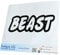 Indigos UG Auto Aufkleber Auto - 400x133 mm - Beast - schwarz - konturgeschnittener Autoaufkleber ohne Hintergrund - selbstklebender Sticker für Auto, Fenster, Bus oder LKW - UV-beständig & wetterfest
