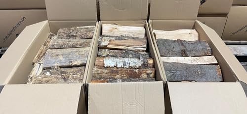 Brennholz Feuerholz Kaminholz Holzscheite Buche Birke Fichte Ofen Lagerfeuer Feuerschalen 25 cm (30 kg Birke)