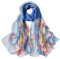 GWAWG Sommerschal Damen Dünn Chiffon Schal Leicht Pflaumenblau für Strand Alltag Party Bankett