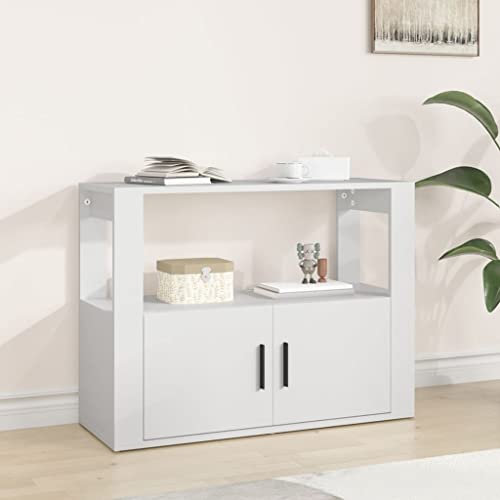 AUVYI Sideboard Weiß 80x30x60 cm Holzwerkstoff Badschrank Kleiderschränke Aufbewahrungsschrank Waschmaschinenschrank Möbel Apothekerschrank Küche Fernsehtisch Flurschrank