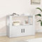 AUVYI Sideboard Weiß 80x30x60 cm Holzwerkstoff Badschrank Kleiderschränke Aufbewahrungsschrank Waschmaschinenschrank Möbel Apothekerschrank Küche Fernsehtisch Flurschrank