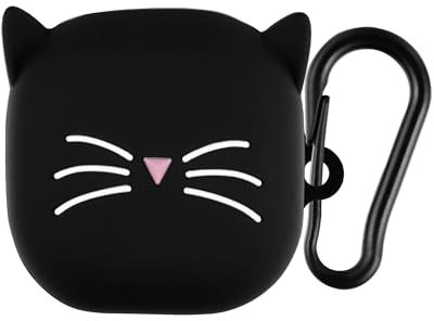 kwmobile Custodia per Samsung Galaxy Buds FE Cover - Protezione Resistente per Auricolari Wireless - in Silicone Antigraffio - gatto