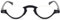ABETOS Lesebrille Halbrand Damen Herren Anti Blaulicht Retro Mode Halbmond Halbrahmen Lesehilfe Sehhilfe Federscharnier Blaulichtfilter Computerbrille mit Stärke, Mattes Schwarz+2.0