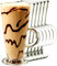 KIAPPO Gläser Set 250 ml - 6 Stück Kaffee- und Cocktailgläser - Trinkgläser für Latte Macchiato - Hochgläser Mit Henkel - Spülmaschinenfest - 75 x 75 x 145 mm