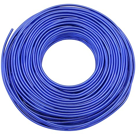 Uxney Alambre de aluminio para joyas, 0,8 mm de grosor, alambre de metal para manualidades, alambre de aluminio, alambre, manualidades, alambre de metal (azul real, 30 metros)