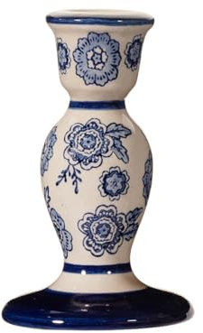 Sass & Belle Blue Willow Candlestick Holder