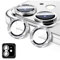 LucBuy Camera Lens Protector for iPhone 11, Glitter 9H Tempered Glass Camera Cover Film Stickers, Automatic-Alignment Individual Metal Rings Shiny Phone Accessories