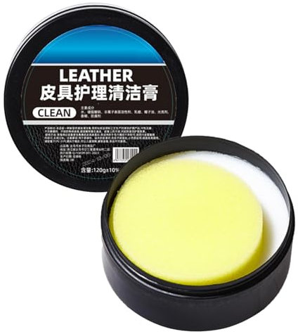 Generisch Leader Leder-Reinigungscreme, 120 g, multifunktionale Reinigungs- und Pflegecreme & Reinigungspaste für die Lederpflege, Auto-Innenleder-Reinigungscreme