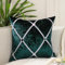 Anything 4 you Velvet Throw Pillow Covers Set of 2-45 x 45 cm (18 x 18 inch) Emerald Green Cushion Cover with Luxury Diamond Rhinestone Design,Invisible Zipper-Ideal for Living Room, Sofa & Bedroom