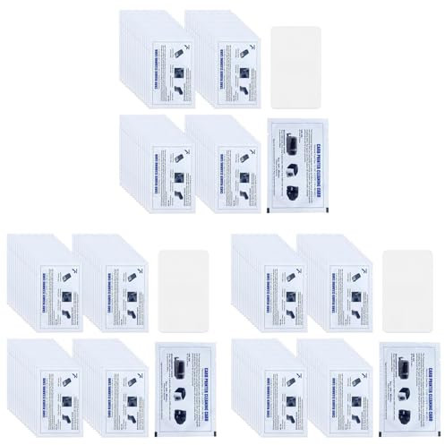 Reinscer CR80-Kartenleser-Reinigungskarten, 150 Stück Doppelseitiger Kartenleser-Reiniger, POS-Swipe-Terminal-Reinigungskarten