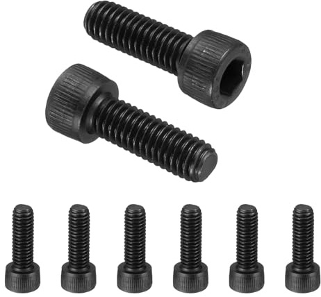 PATIKIL 25Pz M6 x 18 mm Viti a Testa Cilindrica con Esagono Incassato, 12.9 Acciaio Al Carbonio, Viti Brugola Kit Bulloni a Testa Esagonale Trattamento Nero Ossido, Filettatura Completa