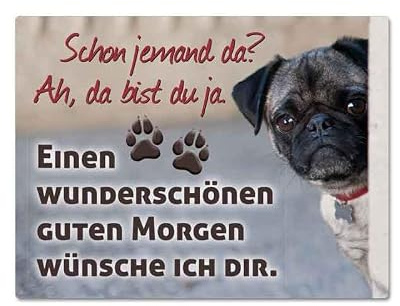 Magnet - Hund - Schon JEMAND DA? - MN74 Kühlschrankmagnet 3D