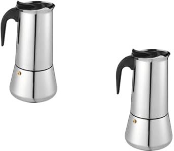 Ciieeo 2 Stck. Espressokocher für Induktionsherde Praktische Kaffeekanne für Aromatischen Robustes Design Überdrucksicherheit und Vielseitig Einsetzbar für Büro und Zuhause