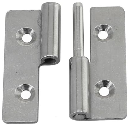 Cerniera per giunto scorrevole in acciaio inox rimovibile per uso di porte e armadi (40 x 30 x 1,5 destra)