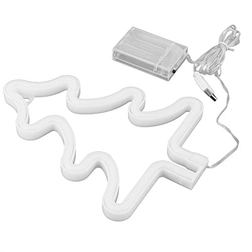 Fdit Weihnachtsbaum -Neonschild, Moderne LED -Neon -Licht USB -Batterieantrieb Weihnachten Licht für Hochzeitsfeier Home Bar Decor (BLUE)