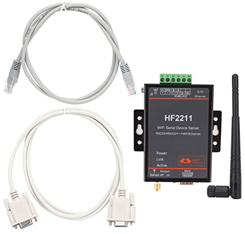 Yinhing Ethernet Over Power, RS232 an Ethernet RS232/485/422 zu WiFi DTU-Netzwerkkommunikation 5-36VDC HF2211 Serielle Serverwaveshare für die Datenerfassung