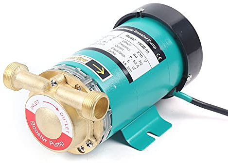 120W Booster Pump, Water Pressure Pump Shower, Automatic Controlled, Rated Flow Rate 25L/Min, Rated Water Lift 15m/49.2ft, Hot and Cold Water for Home Garden Bathroom Kitchen