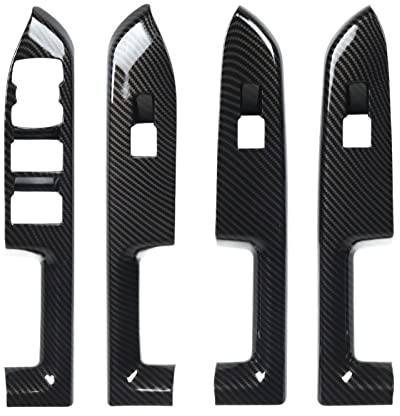 Segrehy FENSTERBEDIENFELD-ABDECKUNG, DEKO-AUFKLEBER IM CARBON-STIL FÜR BRONCO SPORT CX430 4-TÜRIGE LUXUS-INNENAUSSTATTUNG