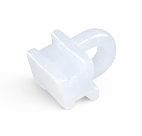 rewagi® 25-1000 Stück - Ösen-Gleiter für Gardinenschienen – 9 mm x 5 mm D- Weiß – Kunststoff – Für Innenlauf - Schienen 4 mm – Made in Germany (25)