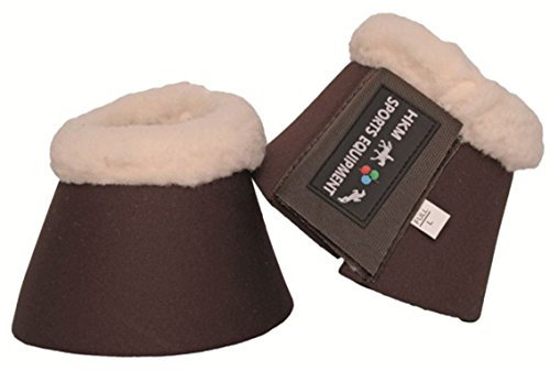 HKM SPORTS EQUIPMENT Hufglocken -Comfort- mit Polsterung, Dunkelbraun, Vollblut One Size