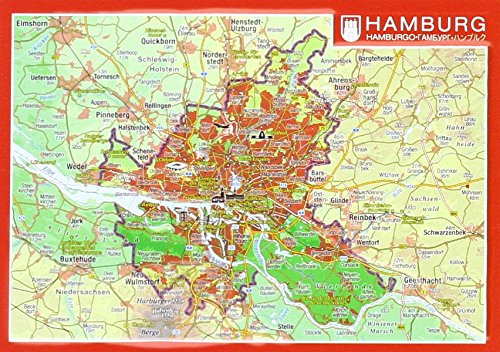 Reliefpostkarte Hamburg: Tiefgezogene Reliefpostkarte