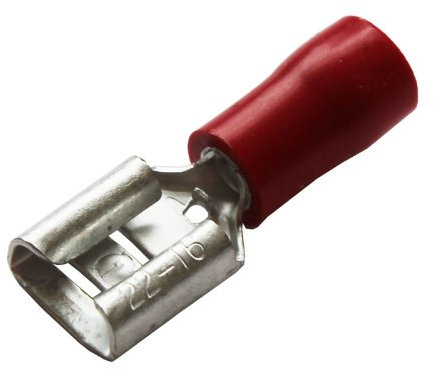 All Trade Direct 20 x Red 6.3mm Female Spade Connector Push On Car Radio Speaker Crimp Terminal